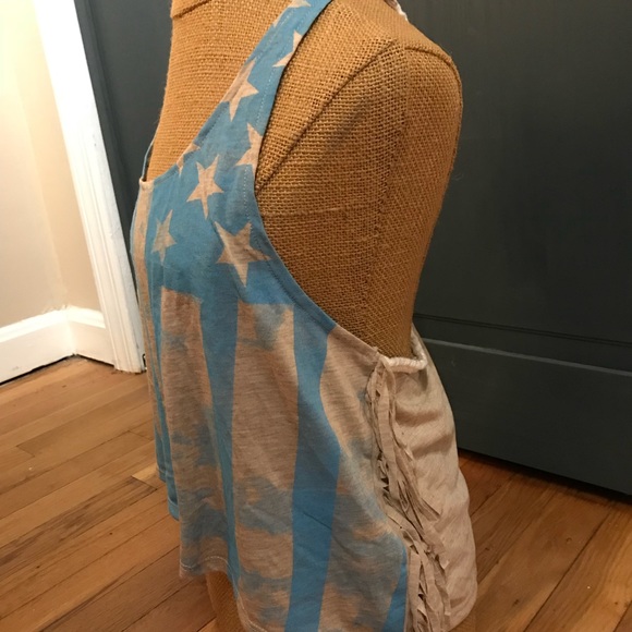 Festival Tank, American Flag Distressed Fringe - Picture 8 of 8